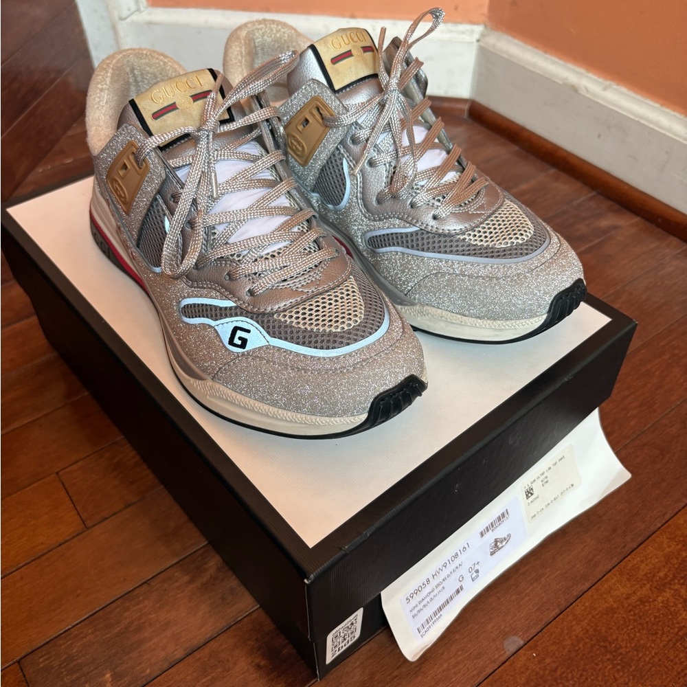 Gucci Ultrapace Silver Sneakers